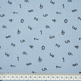 DIGITS / light blue - cotton muslin