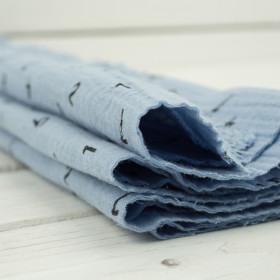 DIGITS / light blue - cotton muslin