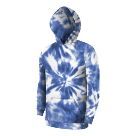MEN’S HOODIE (COLORADO) - BATIK pat. 2 / classic blue - sewing set 