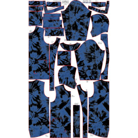 MEN'S PARKA (TOM) - BLUE BATIK - sewing set