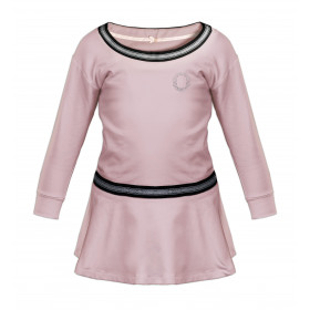 Peplum kid’s blouse with transfer rhinestones (ANGIE) - rose quartz 122-128 - sewing set