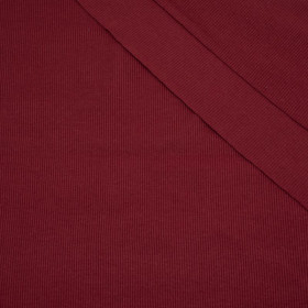 MAROON - Ribbed knit fabric