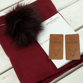 MAROON / fox - Cap and loop creative sewing set