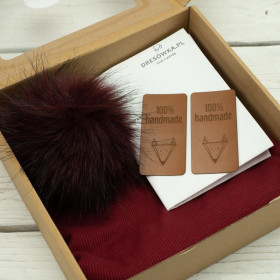 MAROON / fox - Cap and loop creative sewing set
