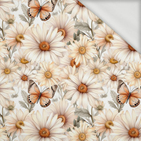 Butterfly & Flowers wz.4 - looped knit fabric