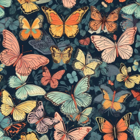 Butterfly & Flowers wz.5 - Thermo lycra