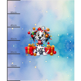 Christmas animal wz. 4 - panel (60cm x 50cm) brushed knitwear with elastane ITY