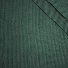 BOTTLE GREEN  - Ribbed knit fabric