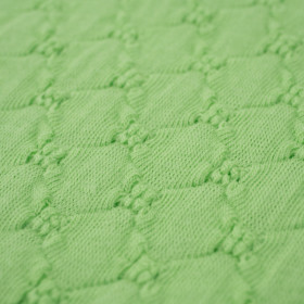 LITTLE FLOWERS 3D / lime - viscose knit fabric