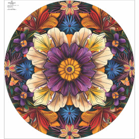 COLORFUL FLOWERS pat.4 -  big circle skirt panel 