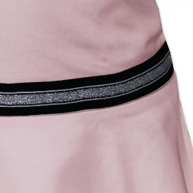 Peplum kid’s blouse with transfer rhinestones (ANGIE) - rose quartz 134-140 - sewing set