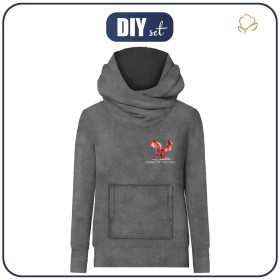 HYDROPHOBIC HOODIE UNISEX - DRAGON - sewing set