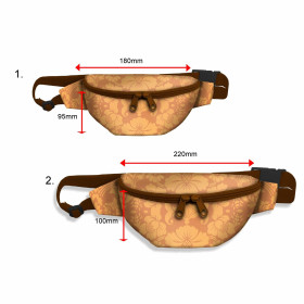 HIP BAG - DAMASCO pat. 1 (gold) / Choice of sizes