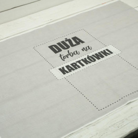 Big bag for tests / grey - Cotton woven fabric panel