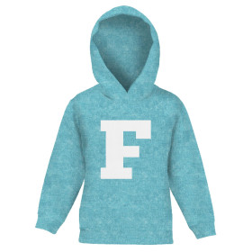 KID'S HOODIE (ALEX) - "F" / acid wash sea blue - sewing set