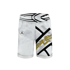 KID`S SHORTS (RIO) - WHITE NINJA - looped knit fabric 