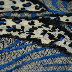 SPOTS / blue - crushed chiffon