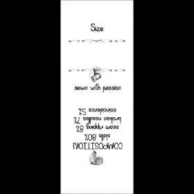 European care tag "CENTIMETER" EN - 9 pcs set / Choice of sizes