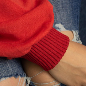 RED - Thick sweater ribbing