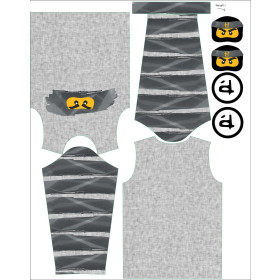 LONGSLEEVE - BLACK NINJA pat. 2 - sewing set