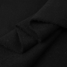 BLACK - Double-sided cotton fleece