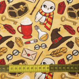 MAGIC MIX PAT. 2 (MAGIC SCHOOL) / red - looped knit fabric