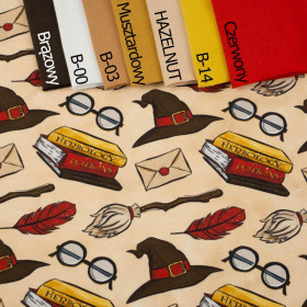 MAGIC MIX PAT. 1 (MAGIC SCHOOL) / beige - looped knit fabric