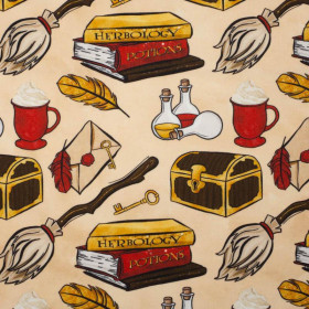 MAGIC MIX PAT. 3 (MAGIC SCHOOL) / beige - looped knit fabric