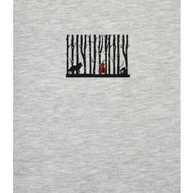 LITTLE RED RIDING HOOD- M-01 melange light grey - panel looped knit