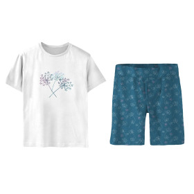 CHILDREN'S PAJAMAS "ADA" - GLITTER DANDELIONS (DRAGONFLIES AND DANDELIONS) - sewing set