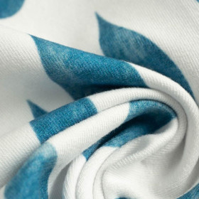 BIG DROPS (turquoise) / white - single jersey with elastane 