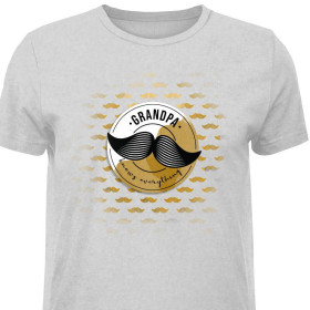 MEN’S T-SHIRT - GRANDPA KNOWS EVERYTHING / mustache - single jersey