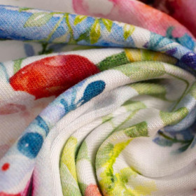 WILD ROSE PAT. 3 (IN THE MEADOW) - single jersey with elastane 