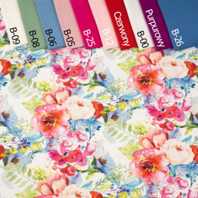 WILD ROSE PAT. 3 (IN THE MEADOW) - single jersey with elastane 