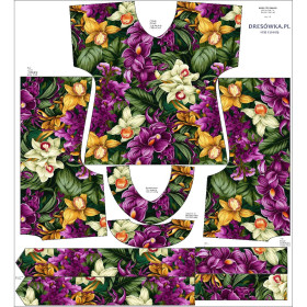 KIMONO BLOUSE - EXOTIC ORCHIDS PAT. 7 - sewing set
