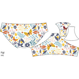 WOMEN'S PANTIES - FOLK BUTTERFLIES / white