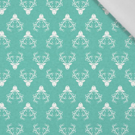 REINDEER’S HEADS / patina  - Cotton woven fabric