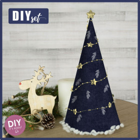 CHRISTMAS TREE - TWIGS pat. 3 / dark blue - DIY IT'S EASY