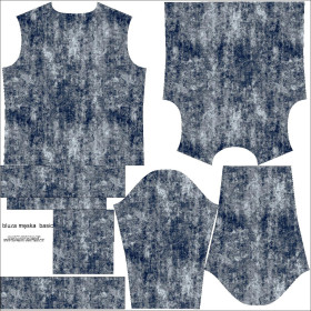 MEN’S SWEATSHIRT (OREGON) BASIC - GRUNGE (navy) - sewing set
