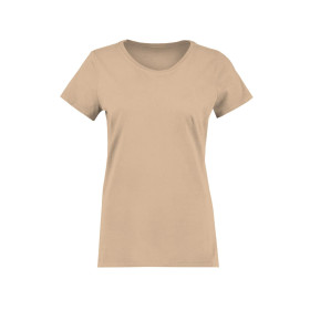 WOMEN’S T-SHIRT - HAZELNUT / beige - single jersey