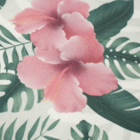 HIBISCUS Pat. 2 / pink - single jersey with elastane 