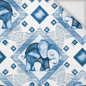 INDIE CHARM / blue (CLASSIC BLUE) - looped knit fabric