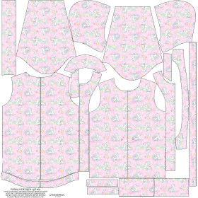 KIDS PARKA (ARIEL) - UNICORNS AND FLOWERS pat. 2 (WONDERLAND) - softshell