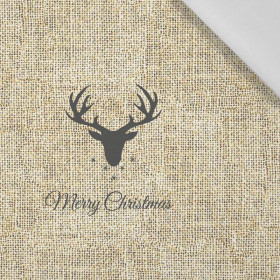 DEER (ADVENTURE) - jute - Cotton woven fabric panel / Choice of sizes