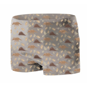 Boy's swim trunks - BROWN DINOSAURS PAT. 4  - sewing set