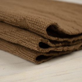 Coffee with milk - Sweater knit fabric 420g - Braid