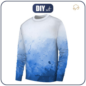 MEN’S SWEATSHIRT (OREGON) BASIC - SPECKS (classic blue) - sewing set