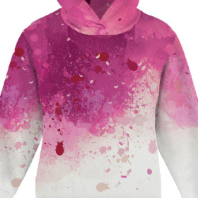 Children's tracksuit (OSLO) - SPECKS (fuchsia) - looped knit fabric 