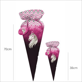 First Grade Candy Cone - SPECKS (fuchsia) / black - sewing set