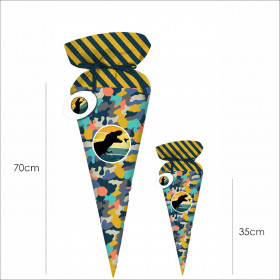 First Grade Candy Cone - CAMOUFLAGE COLORFUL pat. 2 - sewing set
